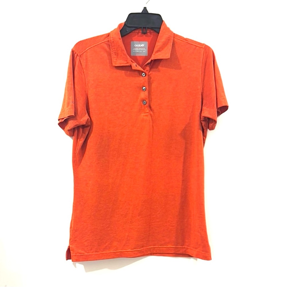 Oobe Mens Size M Pullover Golf Orange Polo‎ Shirt